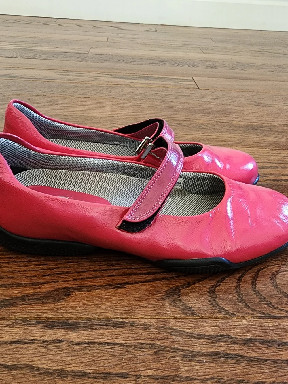 Pazzo Pink Patent Leather Mary Jane Flats Women Sz 6 Barbiecore Vintage Casual